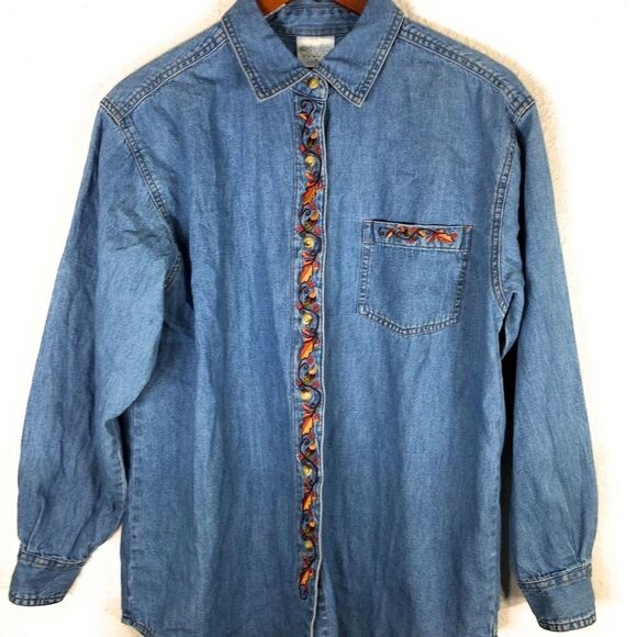 Vintage Style Studio Shirt W/Embroidery - Picture 1 of 6